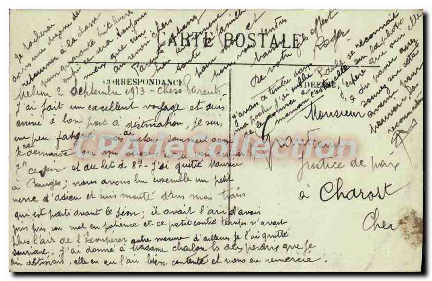 CPA Melun L'Avenue Thiers — Rückseite
