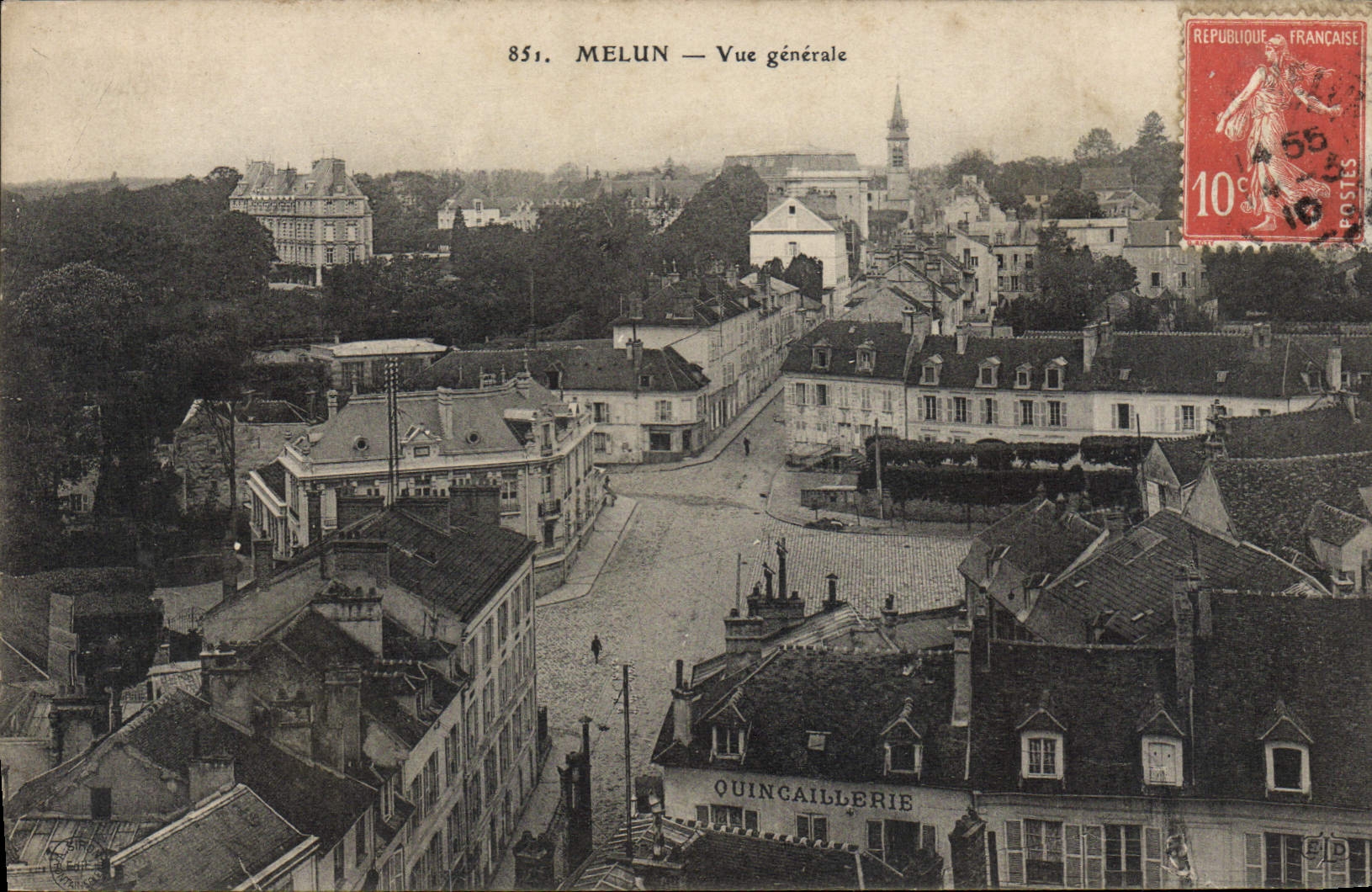 Melun — Vue générale — Éditeur inconnu, n° 851