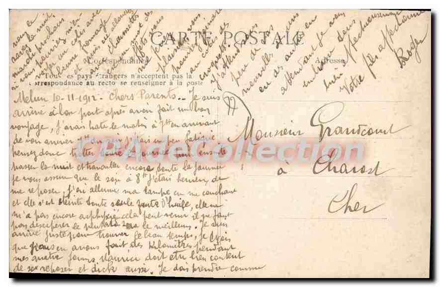CPA Melun Vue Generale — Rückseite
