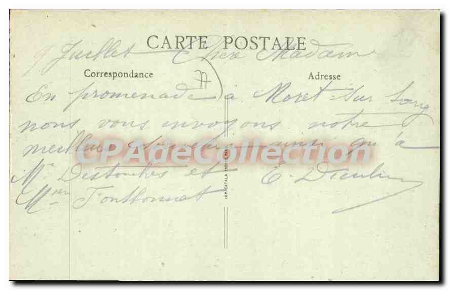 Moret-sur-Loing — I Vecchi Muri — Edit. H. Bellanger, Moret — Verso