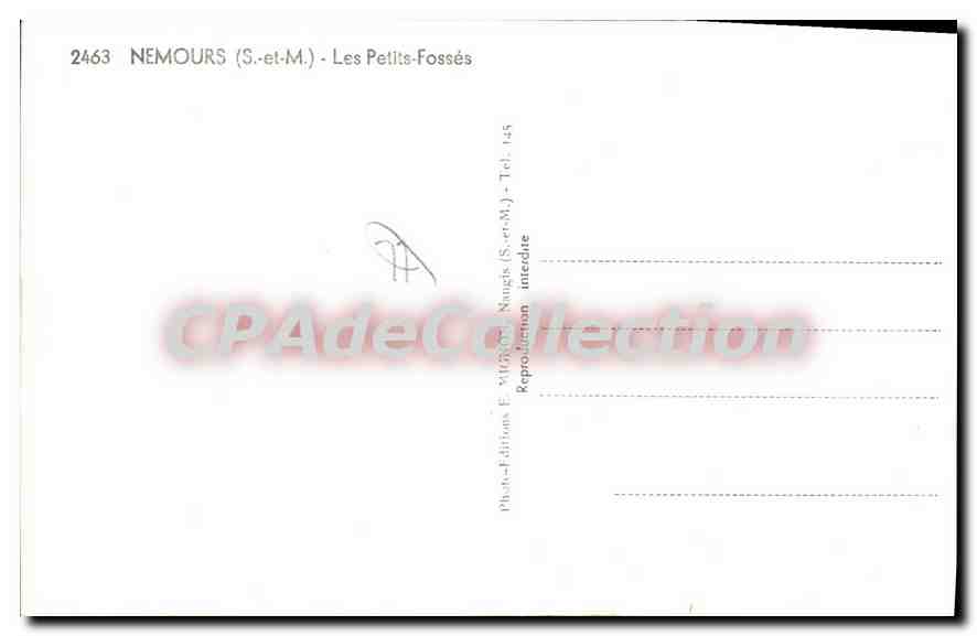 Nemours (S.-et-M.) — Les Petites-Fossés — E. Mignon — Reverso