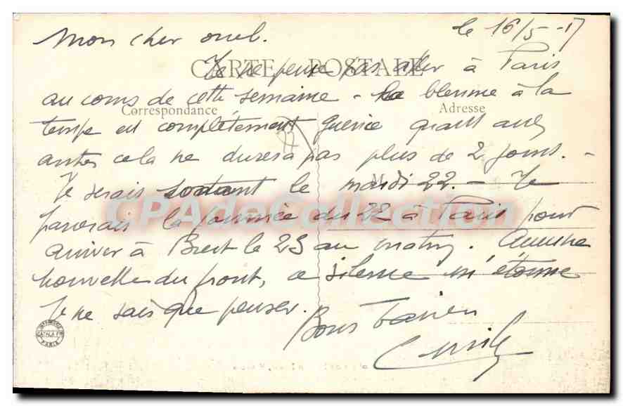 CPA Provins Vue Generale Prise Du Sud Est quartier de cavalerie — Rückseite