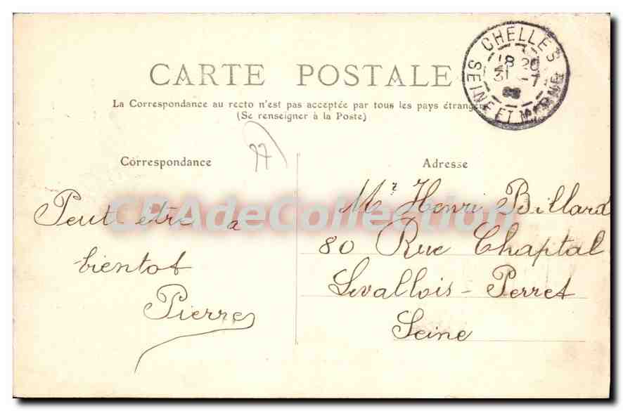 Pomponne — Château de Chaâlis — Phototypié A. Rep & Filliette à Château-Thierry Collection R.F. — Reverso