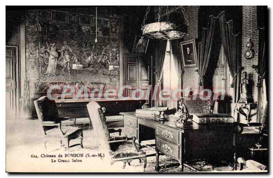 Château de Bombon (S.-et-M.) — Le Grand Salon — Photo-Edit E. Mignon, Seine-et-Marne