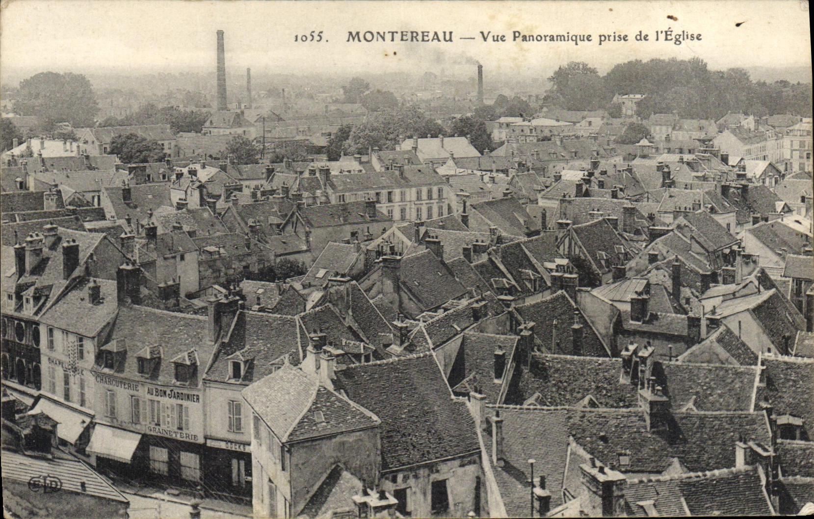 Montereau — Vista panorámica tomada desde la Iglesia — Editor G.P.D. n°1055
