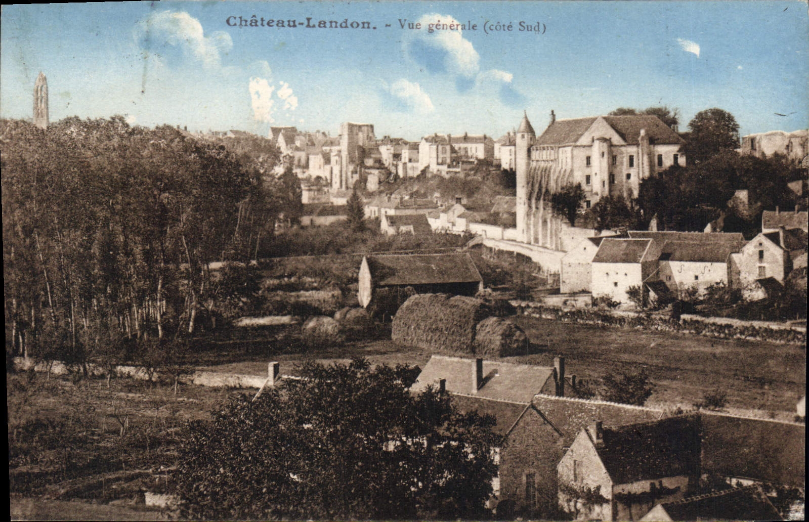 CPA Chateau Landon Vue Generale