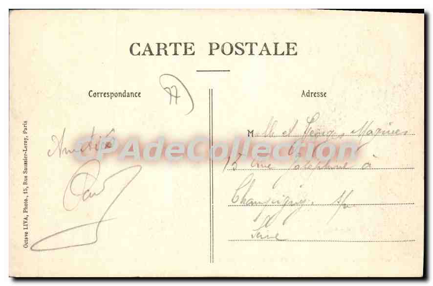 CPA Noisiel La Grille D'Honneur Du Château — Rückseite