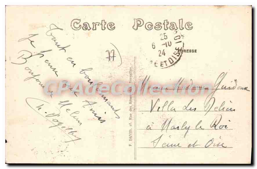CPA Melun Chateau De La Rochette — Rückseite
