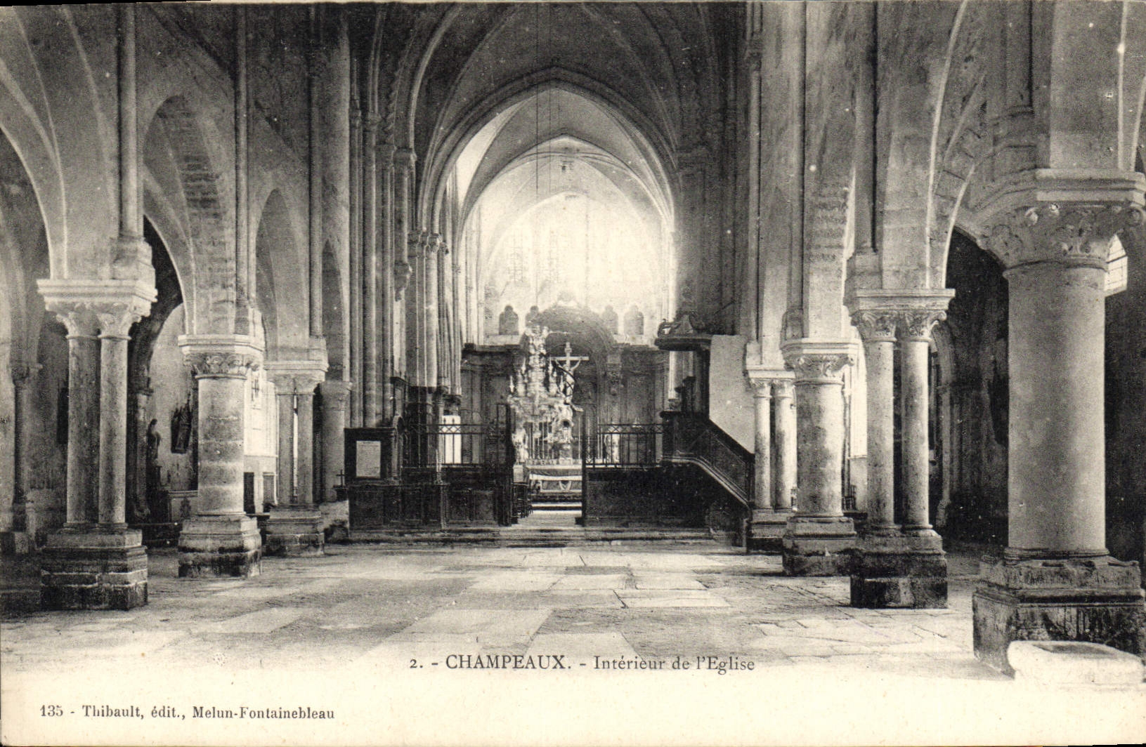 CPA Champeaux Interieur De I'Eglise