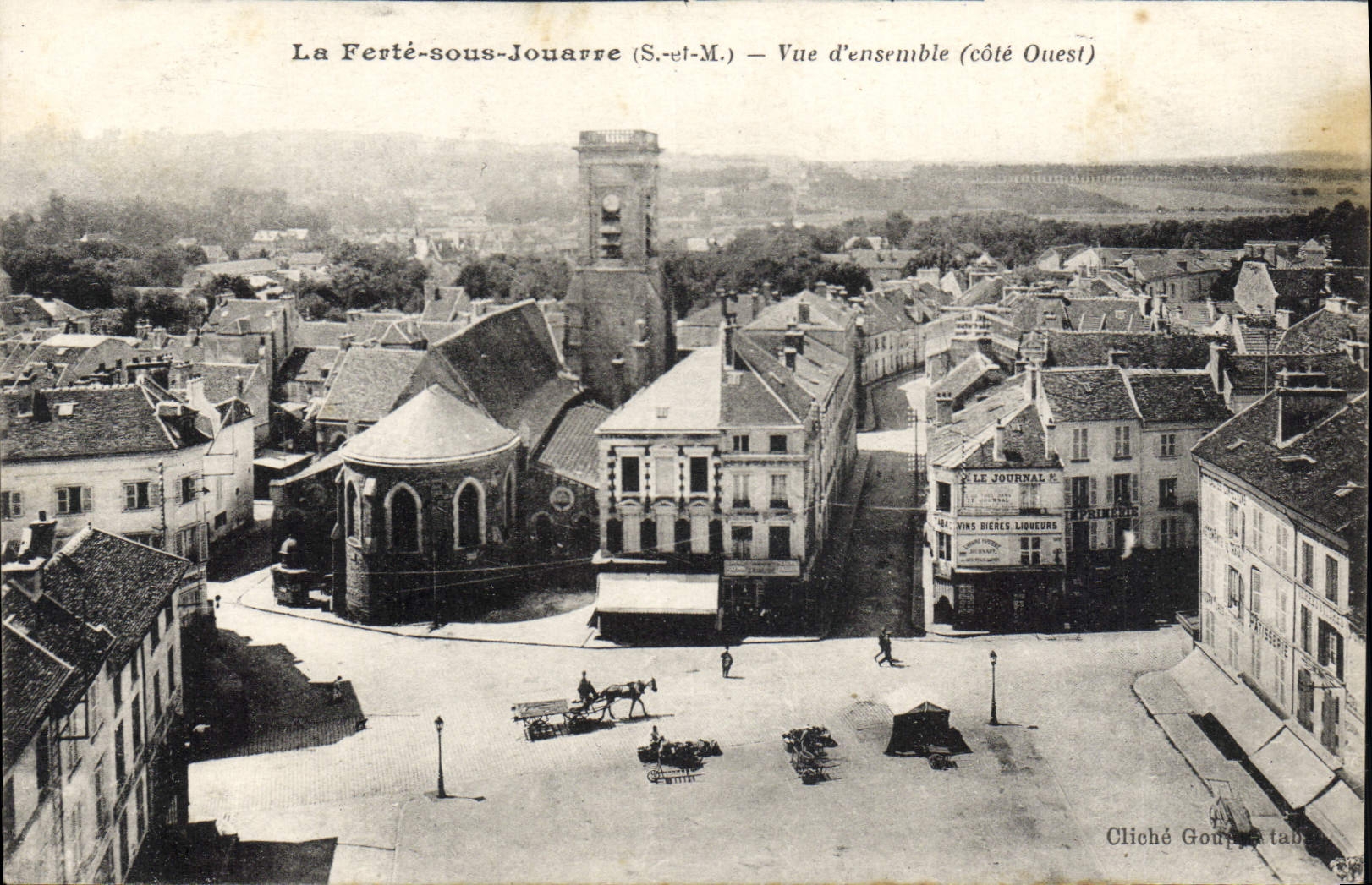 La Ferté-sous-Jouarre (S.-et-M.) — Vue d'ensemble (côté Ouest) — Cliché Goupil & tabl.