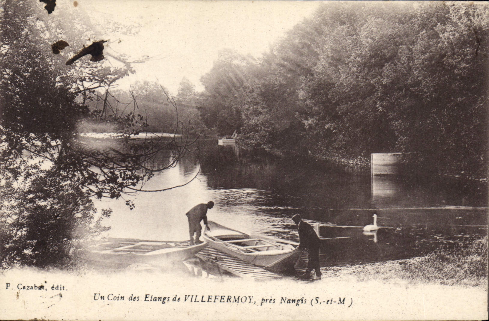 Un Coin des Etangs de VILLEFERMOY, près Nangis (S.-et-M) — F. Cazabat, édit.