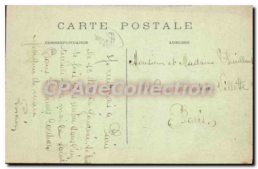 CPA Chateau De Claye Le Puits Artesien — Rückseite