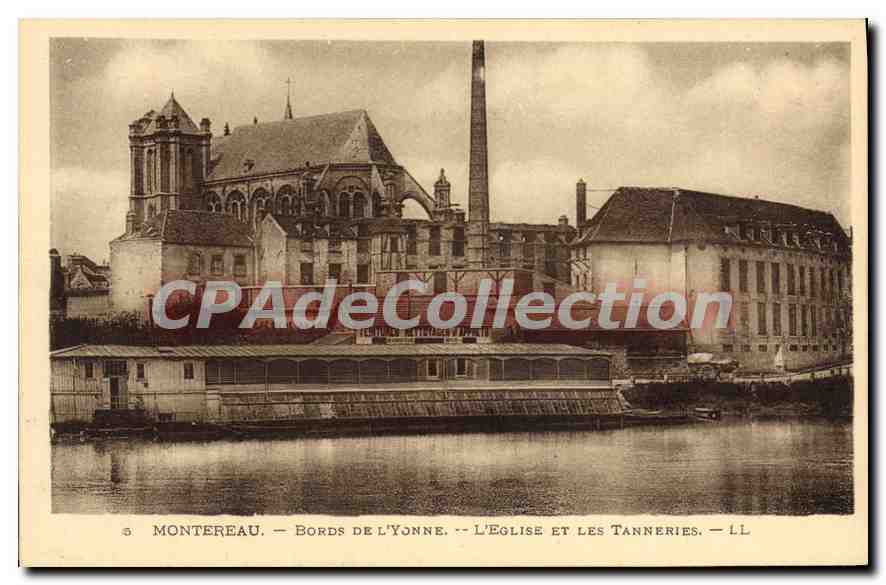 Montereau — Bords de l'Yonne — L'église et les tanneries — LL