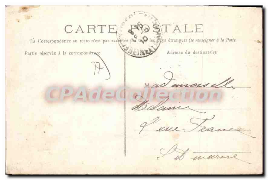 CPA Chateau De Beaurepaire — Verso