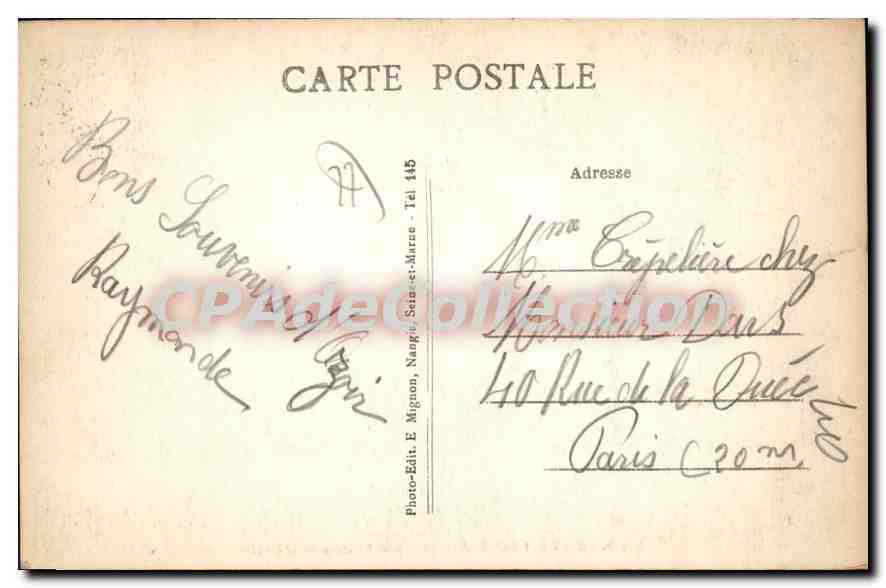 OZOIR-la-FERRIÈRE (S.-et-M.) — Château de la Doutre — Reverso