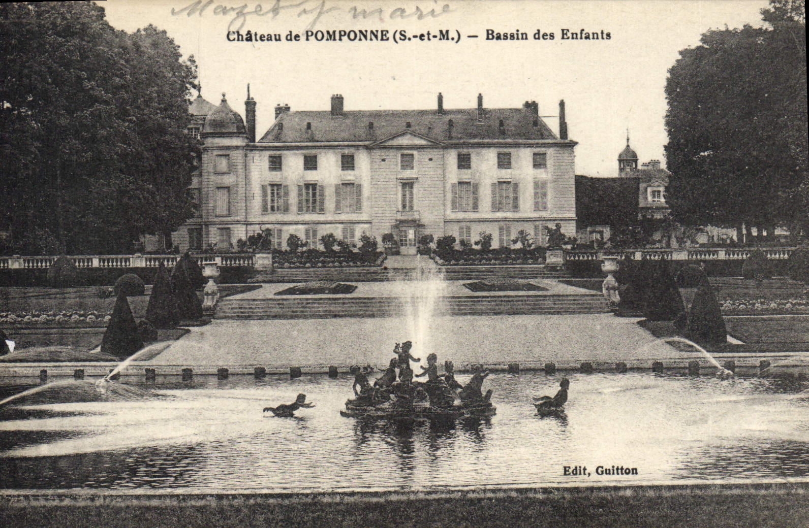 Château de POMPONNE (S.-et-M.) — Bassin des Enfants — Edit. Guittton