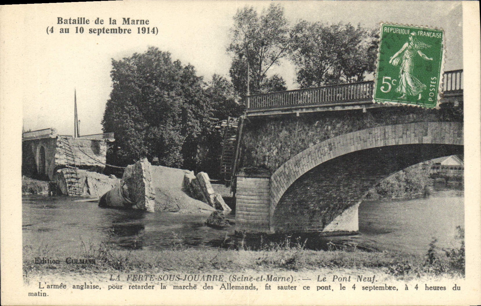 Slag bij de Marna — La Ferte-sous-Jouarre (Seine-et-Marne) — Uitgave Culmann