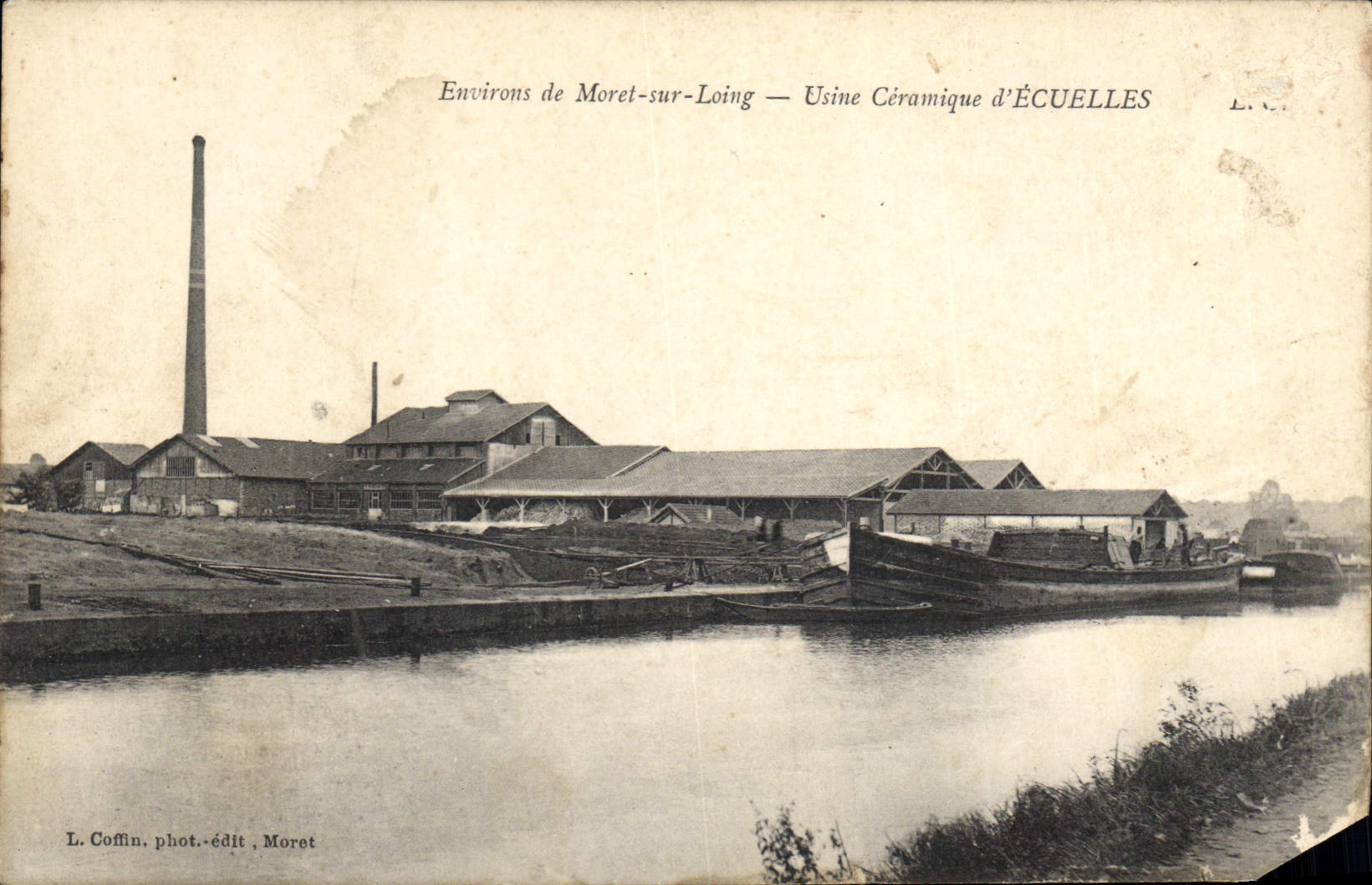 Environ de Moret-sur-Loing — Usine Céramique d'ÉCUELLES — L. Coffin, phot.-édit, Moret