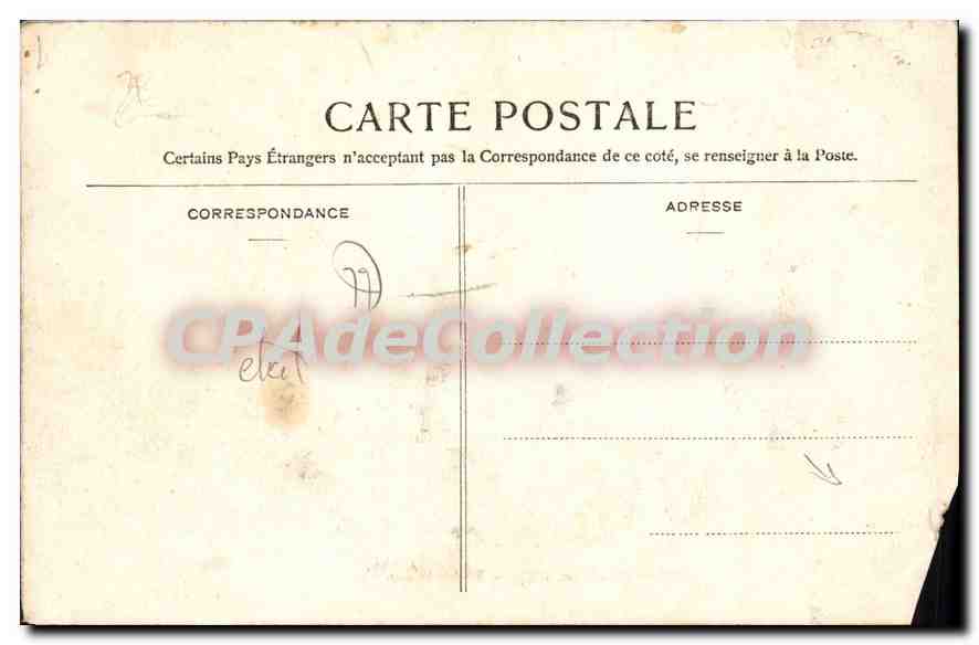 CPA Chailly En Biere Rue De La Garenne — Verso