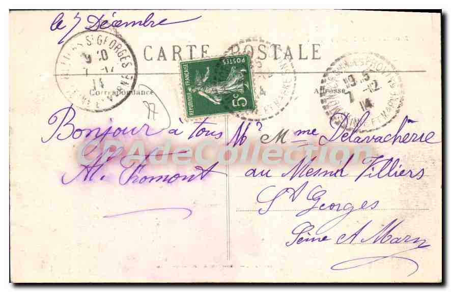 CPA Montceaux Les Provins ferme de Villebion — Verso