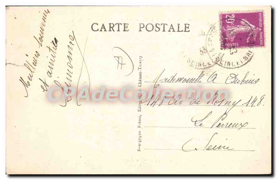 La Ferté-sous-Jouarre (S.-et-M.) — Le Pont et l'entrée du Faubourg — Édit. A. Menguy — Achterkant