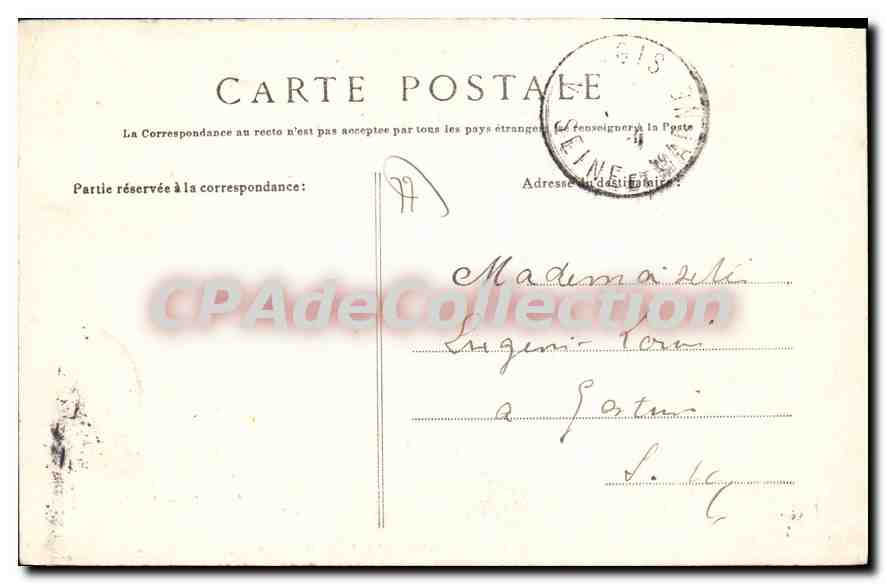 CPA La Chateau De Sigy Pres Donnemarie En Montois — Rückseite