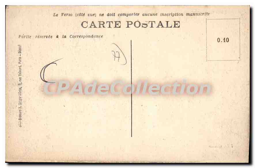 CROUY-sur-OURCQ — Vieux Château XIVe siècle — Éditeur : B. Bannura & Cie, Paris — Verso