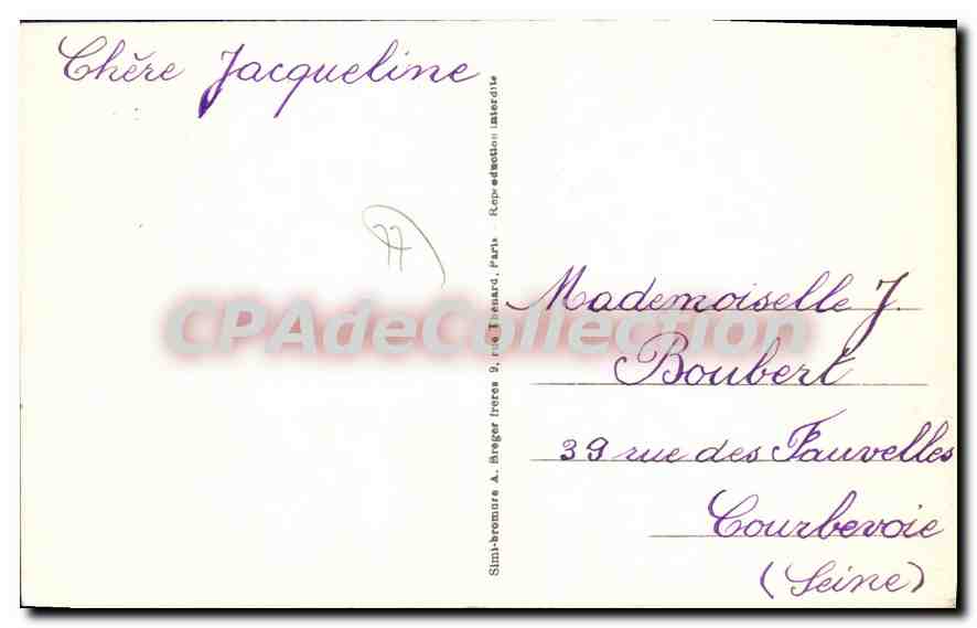 CPA Crouy Sur Ourcq Chateau De Gesvres — Verso
