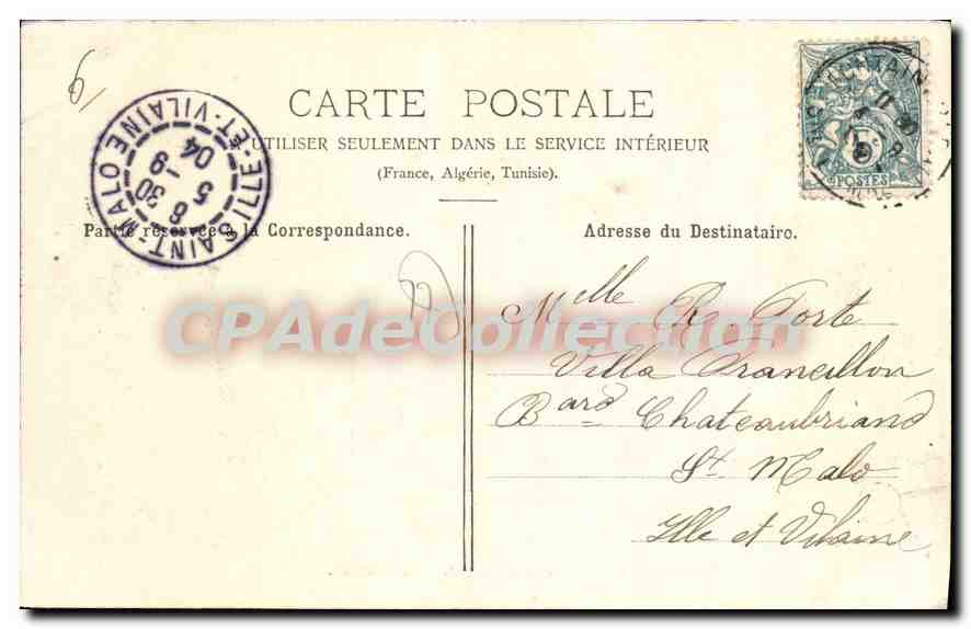 Fleury-en-Bière — Le Château — Collection J.B. n°285 — Verso