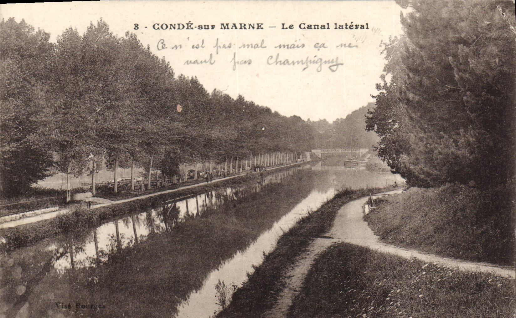 CONDÉ-sur MARNE — Le Canal latéral — Viné Bourses