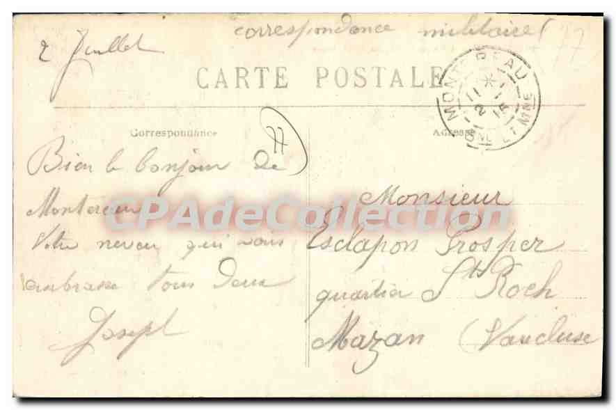 Montereau - El río Yonne y la Iglesia de Nuestra Señora — Edición de las Galerías Parcienne, Montereau — Reverso