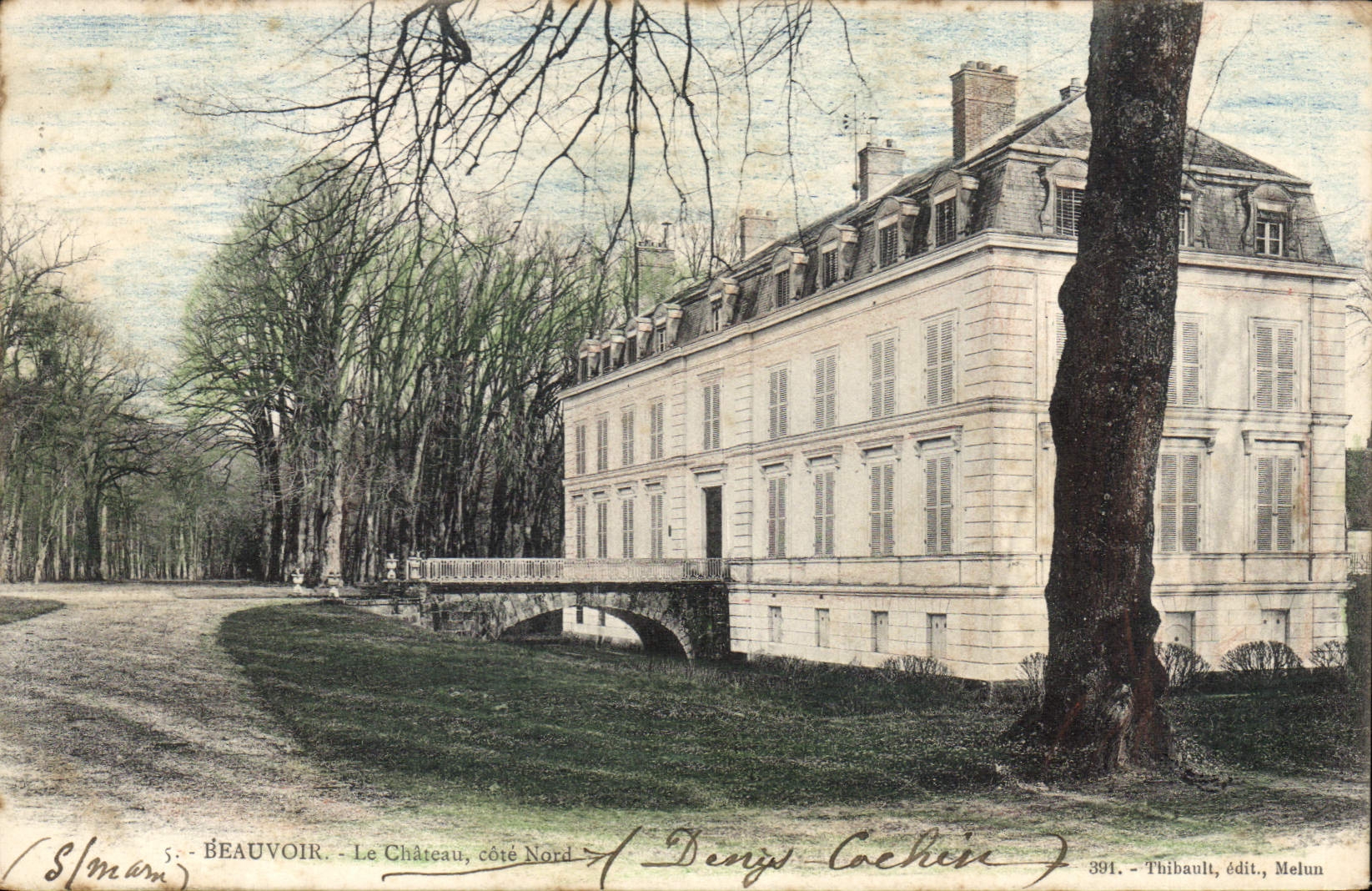 Beauvoir - Le Château, côté Nord — Denys Cocheire, n°391, Thibault, édit., Melun