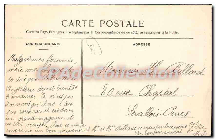 CPA Lizy sur Ourcq Les Deux Chateaux — Rückseite