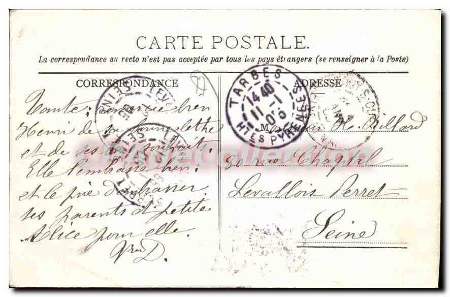 Crouy-sur-Ouercq — Vue Générale — Éditeur Haineellin — Verso