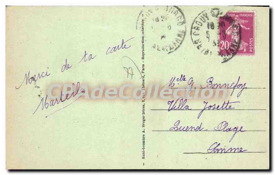 CPA Crouy sur Ourcq Chateau De Belle Vue — Verso