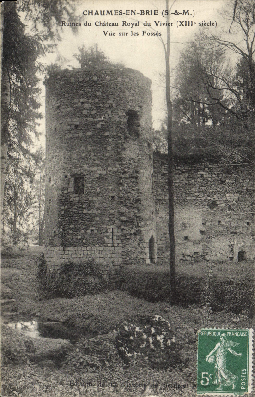 Chaumes-en-Brie — Ruines du Château Royal du Vivier (XIIIe siècle) — Édition de La Gazette de Seine-et-Marne