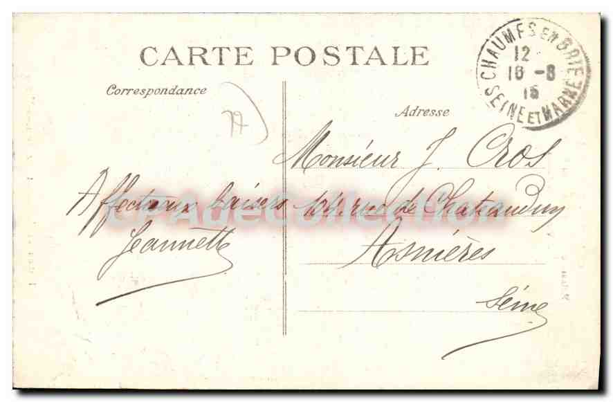 Chaumes-en-Brie — Ruines du Château Royal du Vivier (XIIIe siècle) — Édition de La Gazette de Seine-et-Marne — Verso
