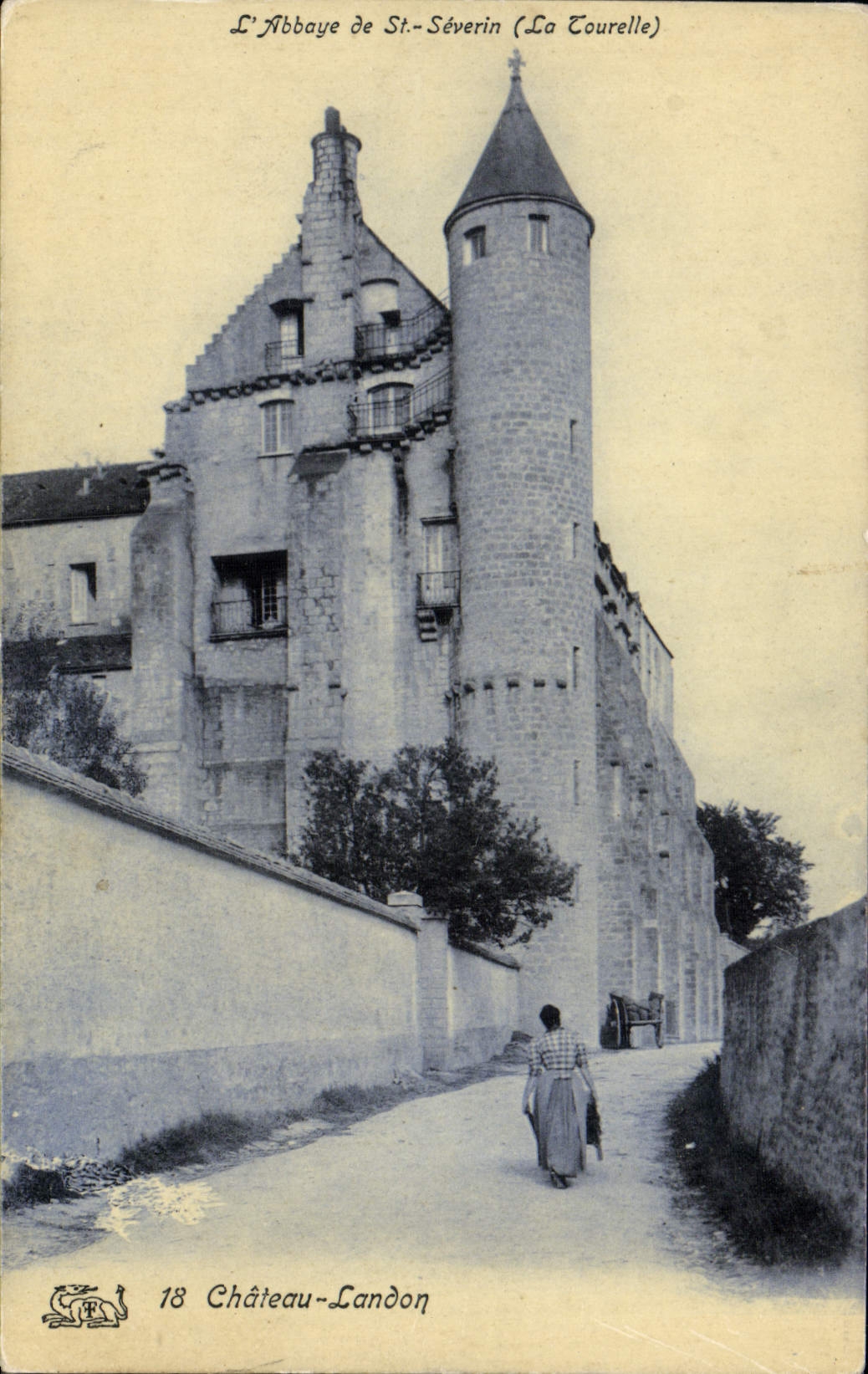 CPA Chateau Landon abbaye St-Séverin