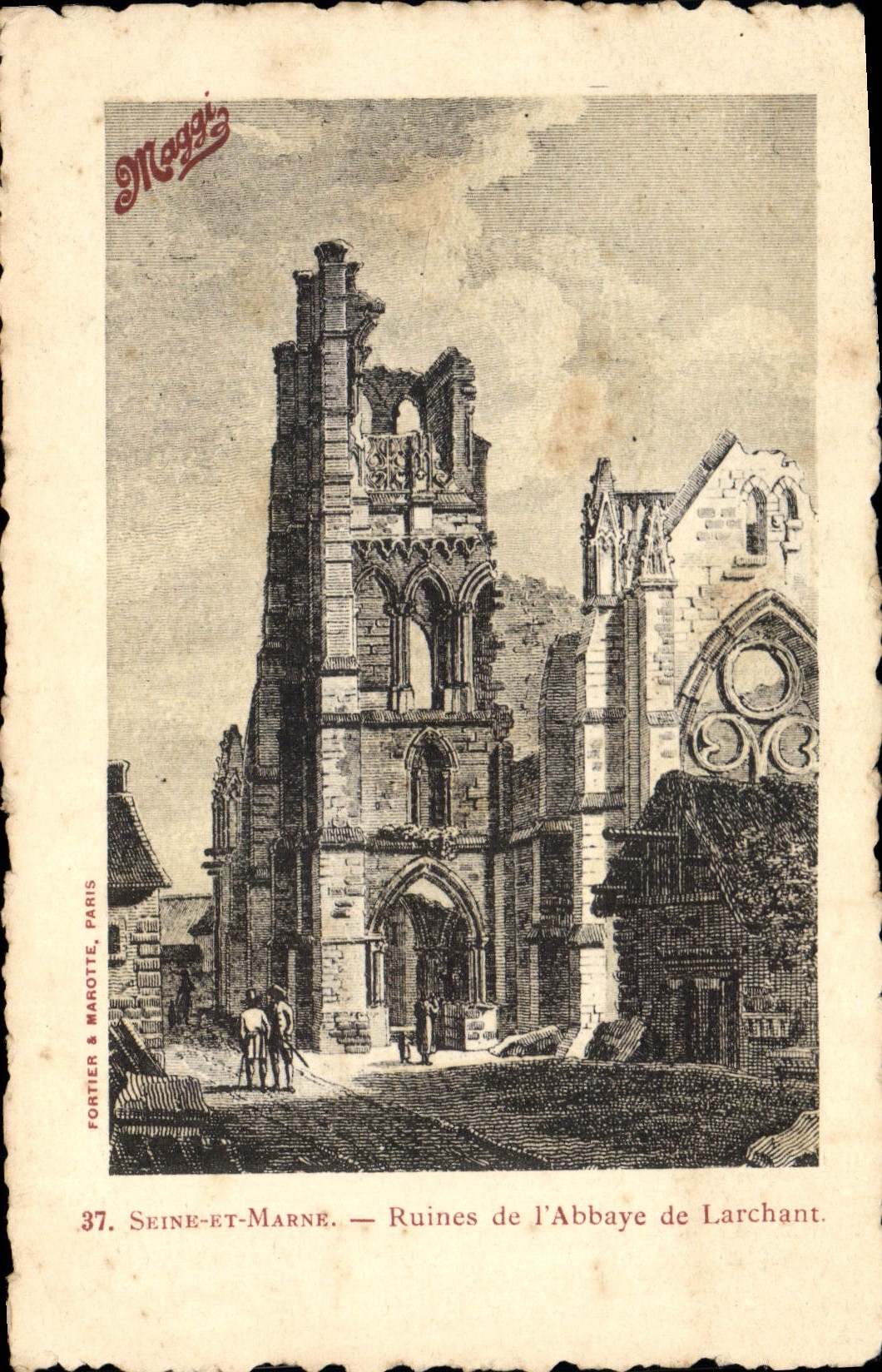 CPA Seine Et Marne Ruines De I'Abbaye De Larchant