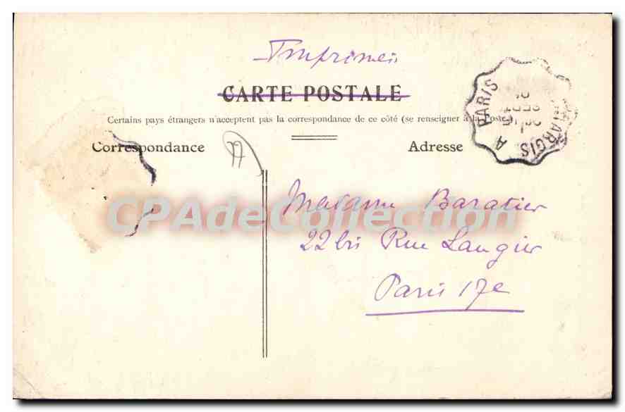 Montereau — Boulevard Lebeuf de Montgermont — editore non identificato — Verso