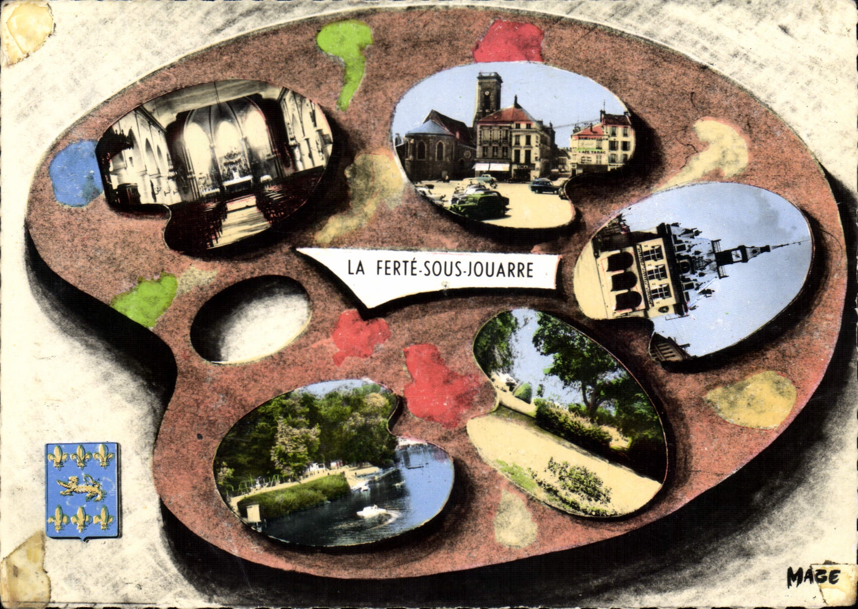 La Ferté-sous-Jouarre — vue artistique en palette — édition Mase n°5.014 A - Anverso