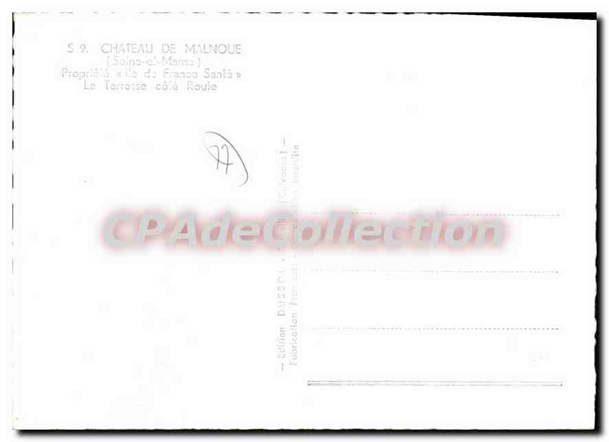 Château de Malnoue — Terrasse côté Route — Édition DNS & Cie — Reverso