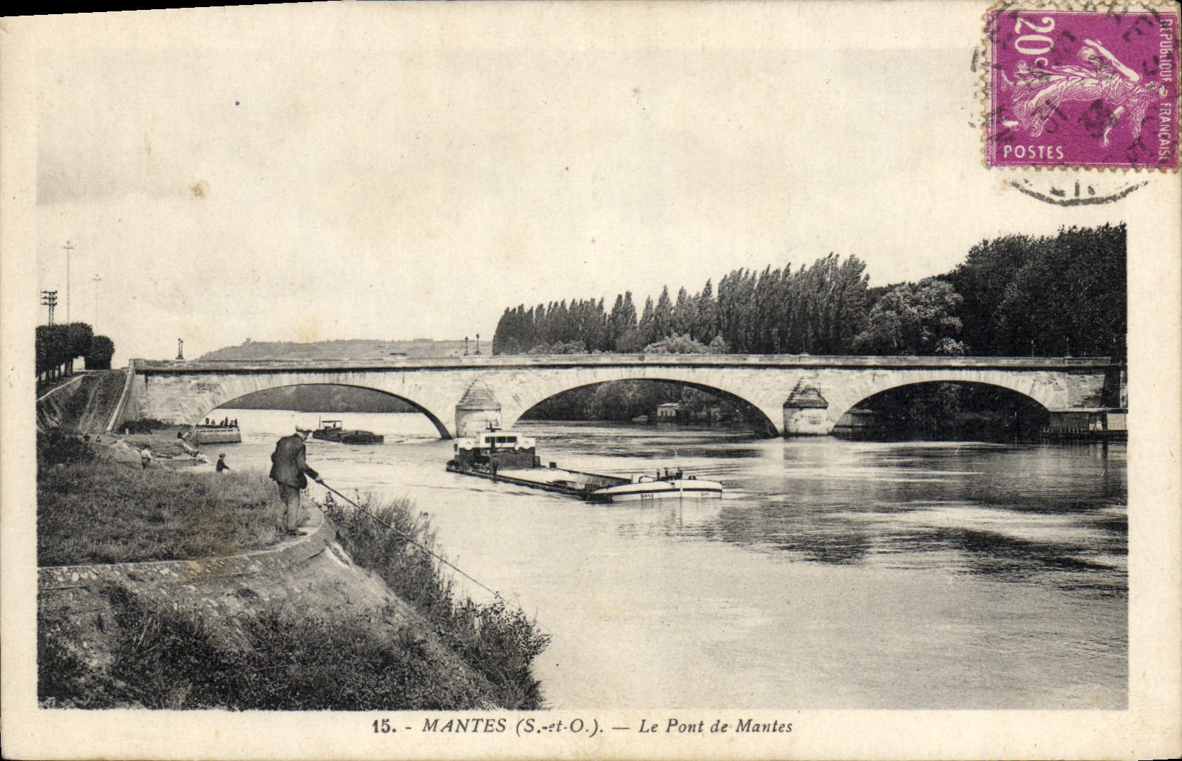 Mantes (S.-et-O.) — Le Pont de Mantes — Édition La Cigogne, n° 15