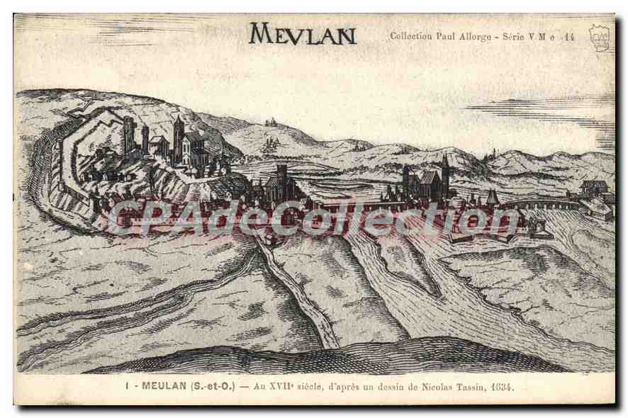 CPA Meulan D'Apres Un Dessin De Nicolas Tassin 1634