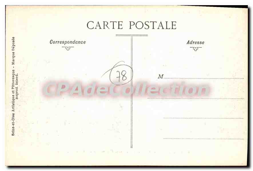CPA Meulan Vue il y a 30 ans d'après une eau-forte de Mar — Verso
