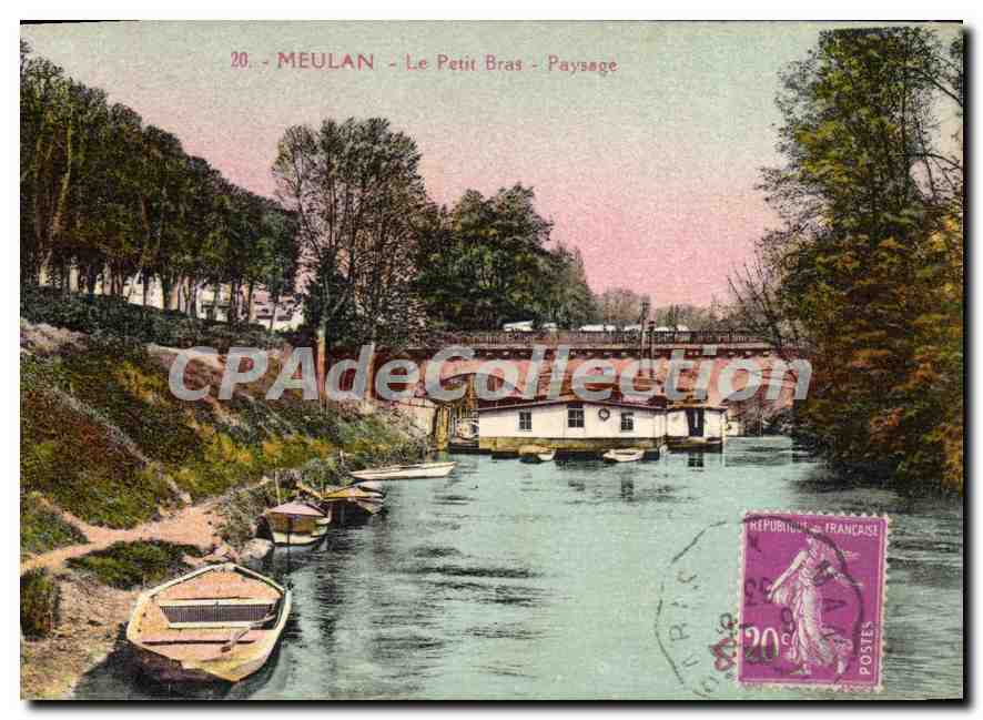 CPA Meulan Le Petit Bras Paysage