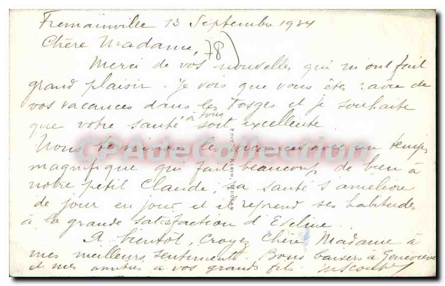 CPA Meulan Clocher De I'Eglise Saint Nicolas — Verso