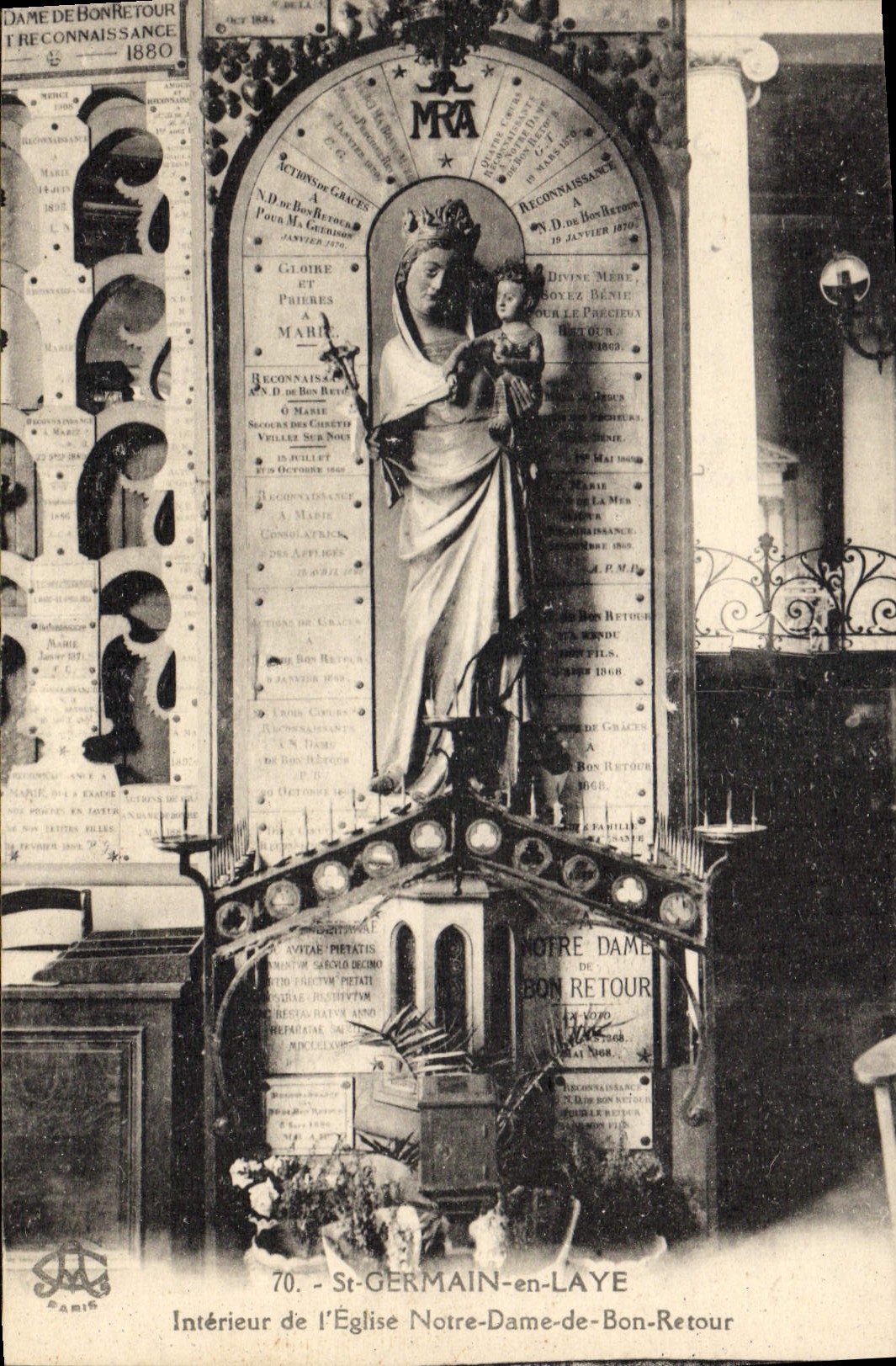 Intérieur de l'Église Notre-Dame-de-Bon-Retour — St-Germain-en-Laye — éditeur Paris, n°70