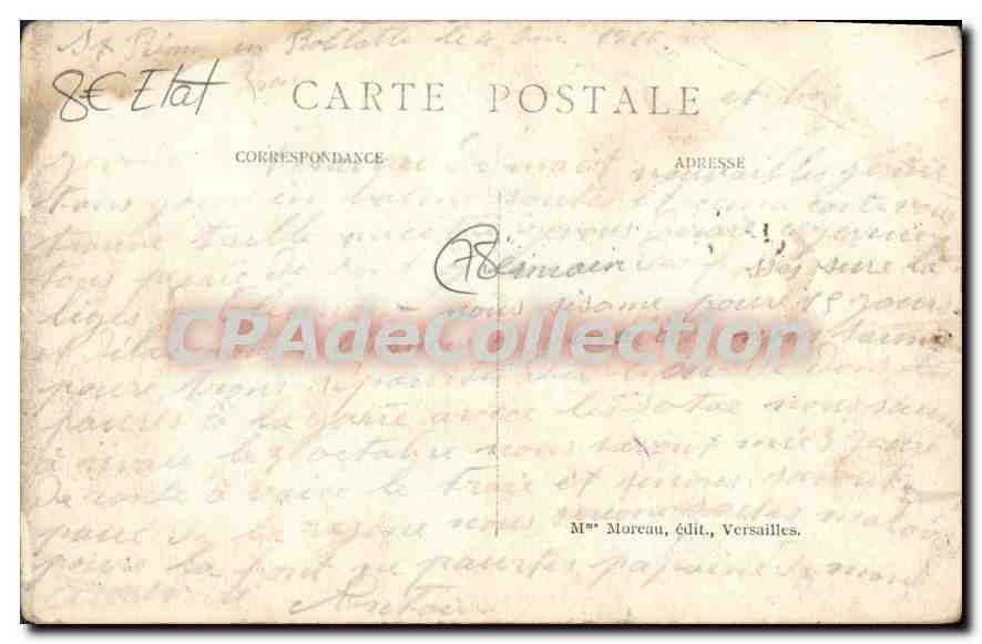 Versailles — Rue de Satory — Mme Moreau, édit., Versailles — Verso