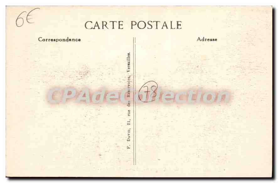 La Solitude — L'Étang — 64, Avenue de Paris — Versailles (S.-et-O.) — Verso